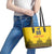 Custom Romania Rugby Leather Tote Bag Yellow Version Retro Style