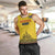 Custom Romania Rugby Men Tank Top Yellow Version Retro Style