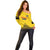 Custom Romania Rugby Off Shoulder Sweater Yellow Version Retro Style