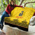 Custom Romania Rugby Quilt Yellow Version Retro Style - Wonder Print Shop