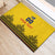 Custom Romania Rugby Rubber Doormat Yellow Version Retro Style - Wonder Print Shop