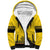 Custom Romania Rugby Sherpa Hoodie Yellow Version Retro Style - Wonder Print Shop