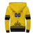 Custom Romania Rugby Sherpa Hoodie Yellow Version Retro Style - Wonder Print Shop