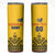 Custom Romania Rugby Skinny Tumbler Yellow Version Retro Style