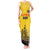 Custom Romania Rugby Tank Maxi Dress Yellow Version Retro Style