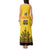 Custom Romania Rugby Tank Maxi Dress Yellow Version Retro Style