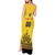 Custom Romania Rugby Tank Maxi Dress Yellow Version Retro Style