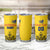 Custom Romania Rugby Tumbler Cup Yellow Version Retro Style