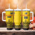 Custom Romania Rugby Tumbler With Handle Yellow Version Retro Style