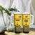 Custom Romania Rugby Tumbler With Handle Yellow Version Retro Style