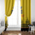 Custom Romania Rugby Window Curtain Yellow Version Retro Style