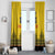 Custom Romania Rugby Window Curtain Yellow Version Retro Style