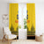 Custom Romania Rugby Window Curtain Yellow Version Retro Style