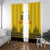 Custom Romania Rugby Window Curtain Yellow Version Retro Style