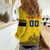 Custom Romania Rugby Women Casual Shirt Yellow Version Retro Style