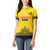 Custom Romania Rugby Women Polo Shirt Yellow Version Retro Style