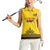 Custom Romania Rugby Women Sleeveless Polo Shirt Yellow Version Retro Style