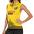 Custom Romania Rugby Women Sleeveless Polo Shirt Yellow Version Retro Style