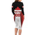 Custom Canada Hockey Long Sleeve Bodycon Dress Moose Playing Ice Hockey