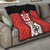 Custom Canada Hockey Quilt Moose Playing Ice Hockey