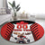 Custom Canada Hockey Round Carpet Moose Playing Ice Hockey