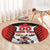 Custom Canada Hockey Round Carpet Moose Playing Ice Hockey