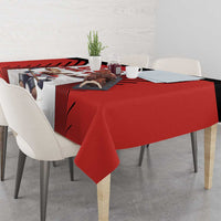 Custom Canada Hockey Tablecloth Moose Playing Ice Hockey
