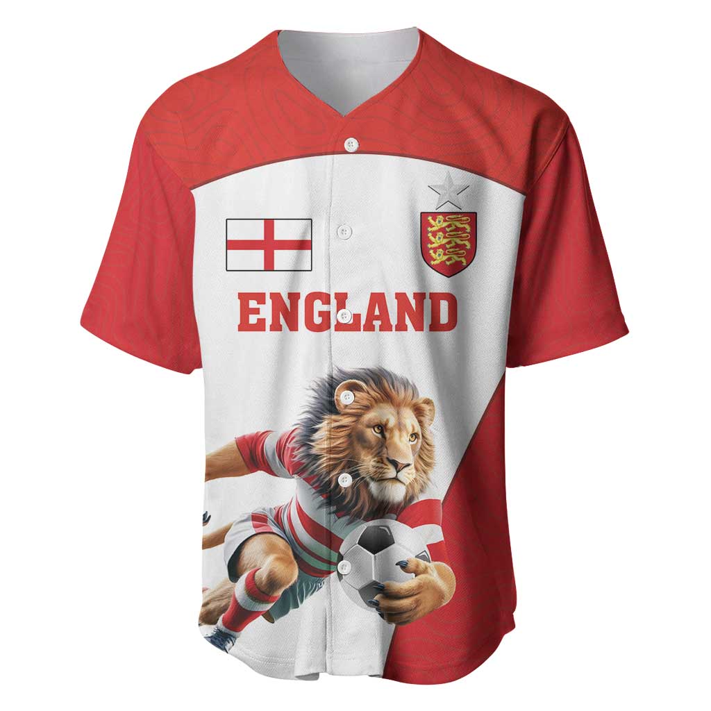Custom England Football Baseball Jersey Lion Mascot Sporty Version