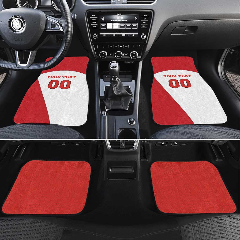 Custom England Football Car Mats Lion Mascot Sporty Version