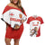 Custom England Football Couples Matching Off Shoulder Short Dress and Hawaiian Shirt Lion Mascot Sporty Version