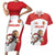 Custom England Football Couples Matching Short Sleeve Bodycon Dress and Hawaiian Shirt Lion Mascot Sporty Version