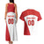 Custom England Football Couples Matching Tank Maxi Dress and Hawaiian Shirt Lion Mascot Sporty Version