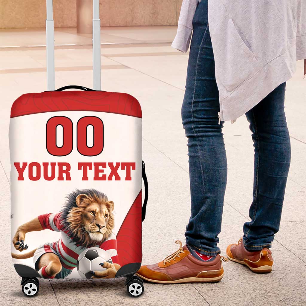 Custom England Football Luggage Cover Lion Mascot Sporty Version