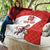 Custom England Football Quilt Lion Mascot Sporty Version