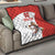 Custom England Football Quilt Lion Mascot Sporty Version