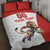 Custom England Football Quilt Bed Set Lion Mascot Sporty Version