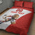 Custom England Football Quilt Bed Set Lion Mascot Sporty Version