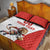 Custom England Football Quilt Bed Set Lion Mascot Sporty Version