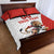 Custom England Football Quilt Bed Set Lion Mascot Sporty Version