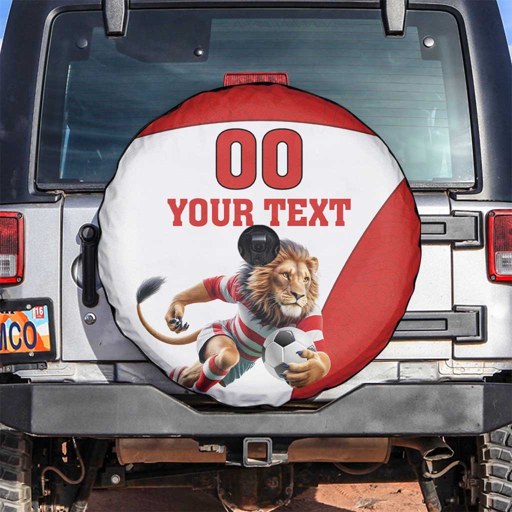 Custom England Football Spare Tire Cover Lion Mascot Sporty Version