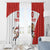 Custom England Football Window Curtain Lion Mascot Sporty Version