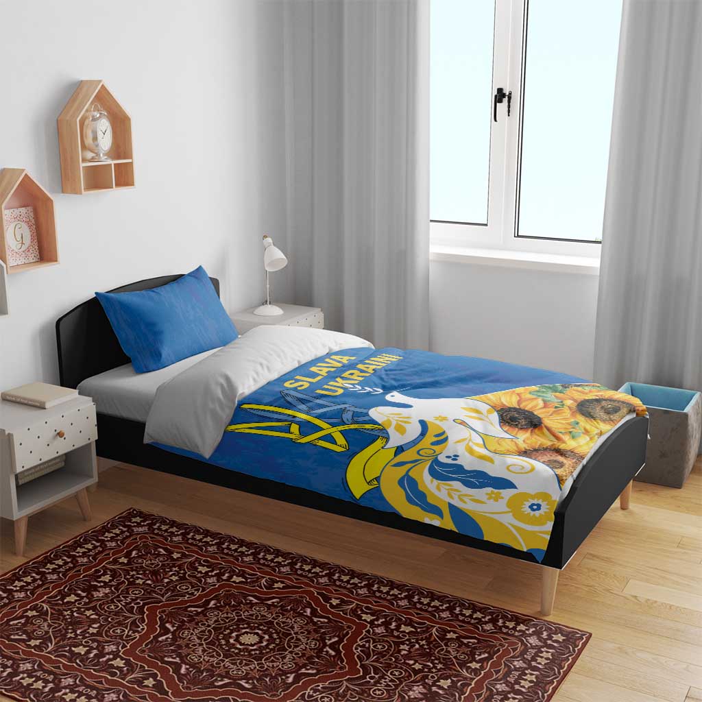 Stand For Ukraine Bedding Set Dove Of Peace Sunflower