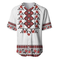 Ukraine Baseball Jersey Ukrainian Traditional Folk Patterns