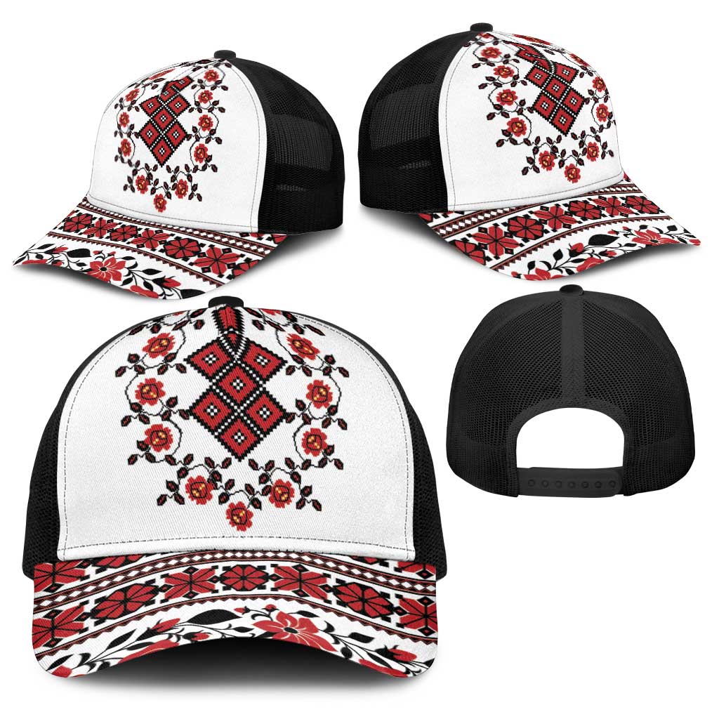 Ukraine Baseball Net Cap Ukrainian Traditional Folk Patterns - Wonder Print Shop