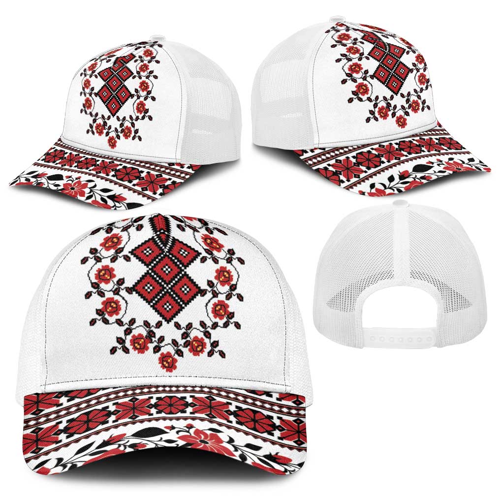 Ukraine Baseball Net Cap Ukrainian Traditional Folk Patterns - Wonder Print Shop