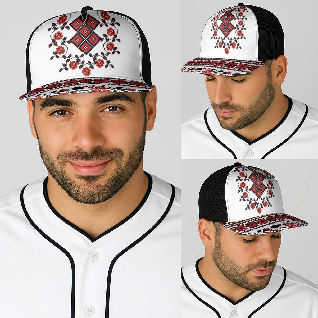 Ukraine Baseball Net Cap Ukrainian Traditional Folk Patterns - Wonder Print Shop