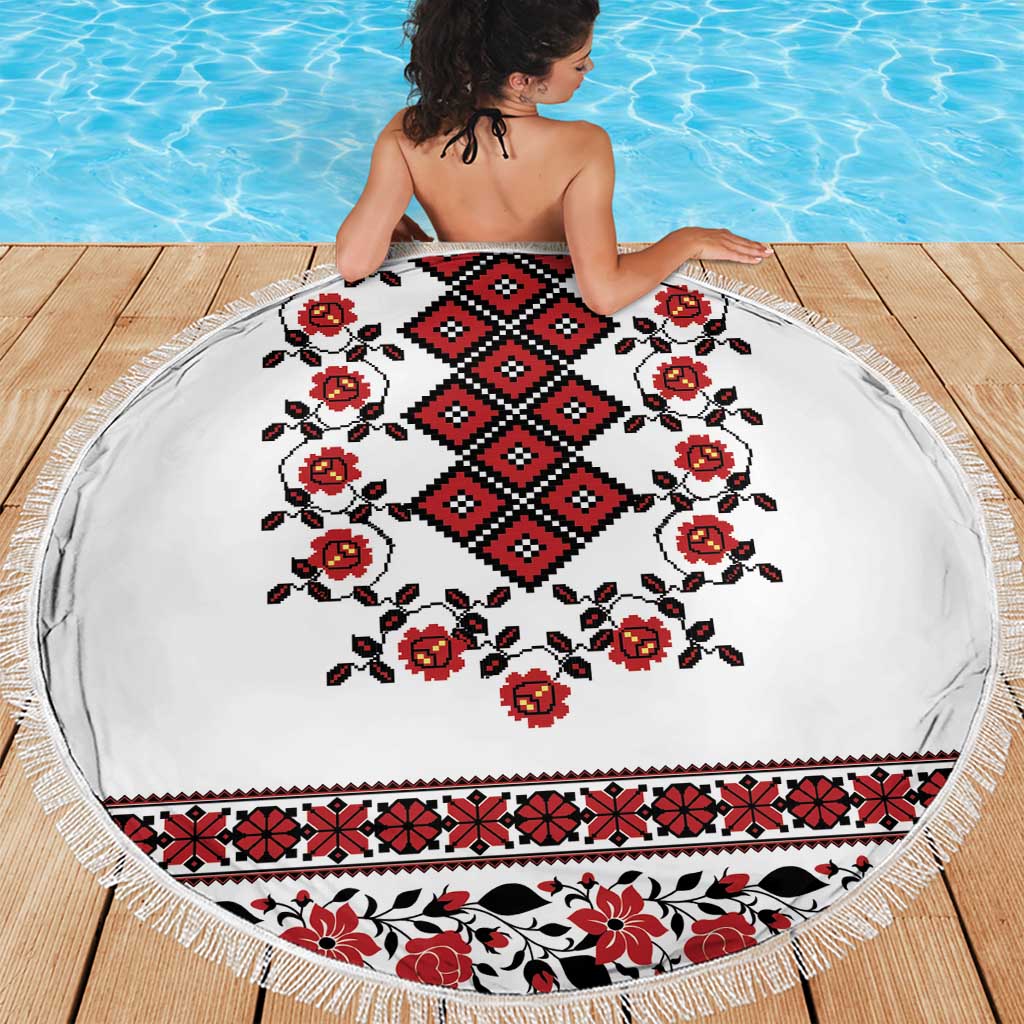 Ukraine Beach Blanket Ukrainian Traditional Folk Patterns