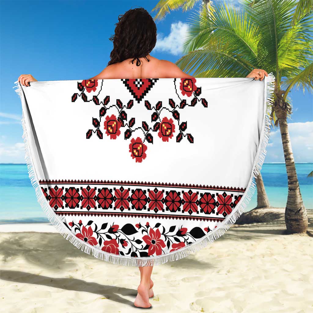 Ukraine Beach Blanket Ukrainian Traditional Folk Patterns