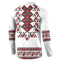 Ukraine Button Sweatshirt Ukrainian Traditional Folk Patterns