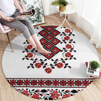 Ukraine Round Carpet Ukrainian Traditional Folk Patterns